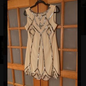 Sequin Sleeveless Shift Dress UK12/US 8